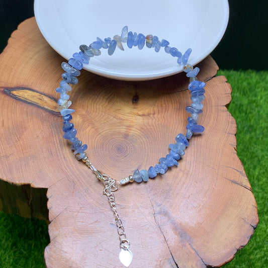 Blue Kyanite chip bracelet 1pc (SL819)