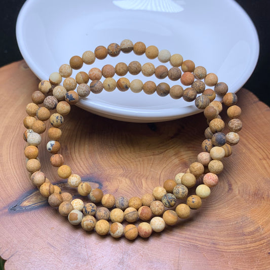 Matt Dentric Jasper 3 circle 4mm 1pc(SL764)