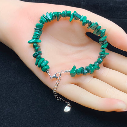 Malachite  chip bracelet 1pc (SL824)