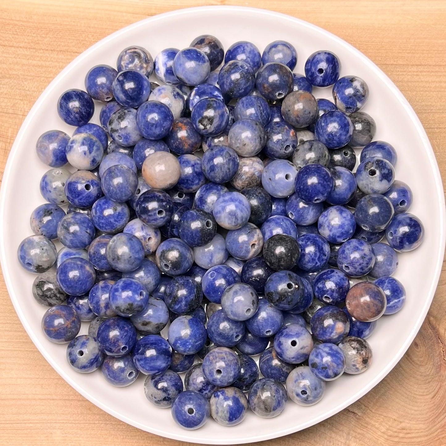 Sodalite3 bead 132pcs_ 1 bowl 8mm(ITE13)