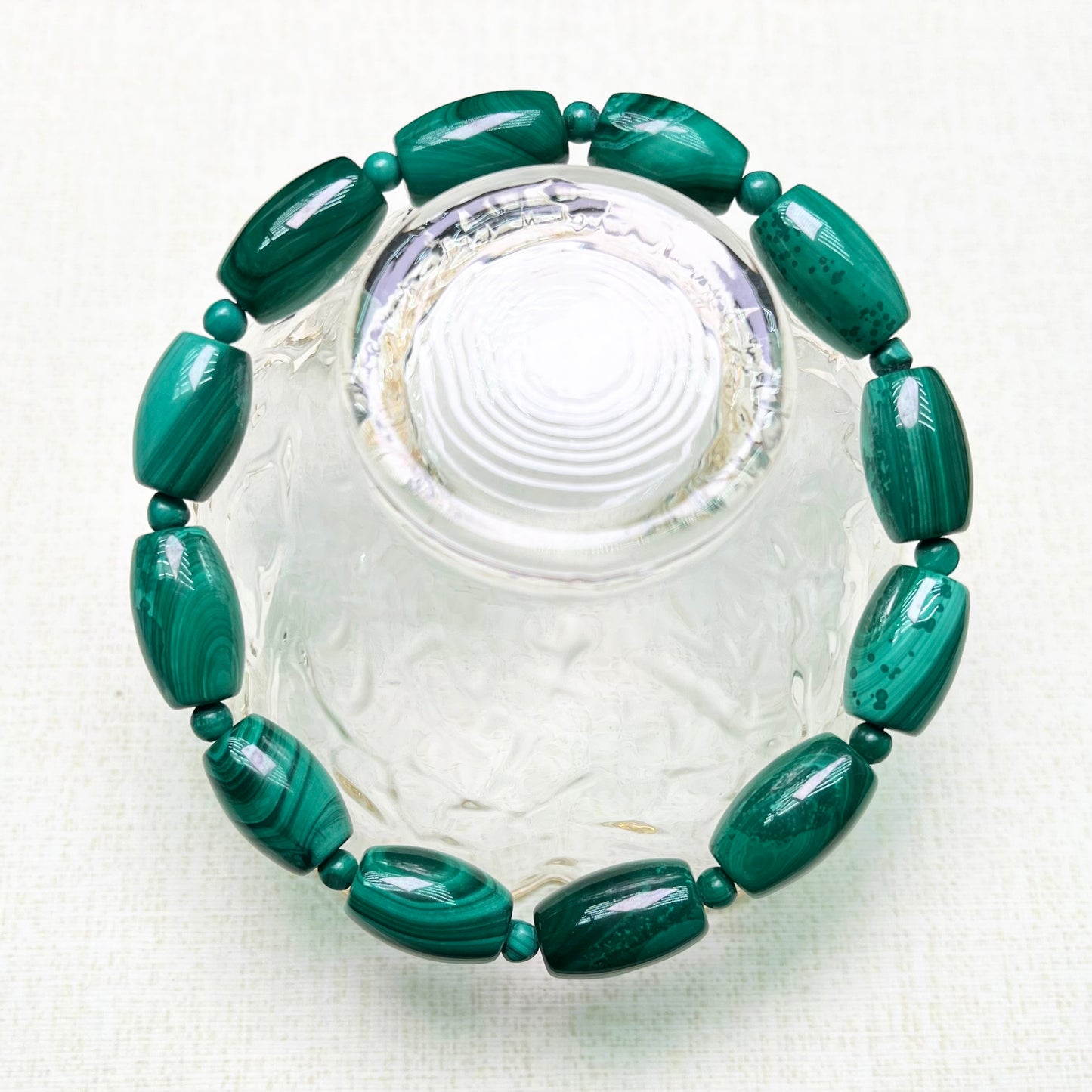 Malachite oval handmade bracelet