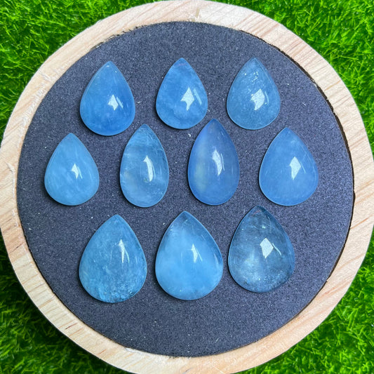 Aquamarine cabochon 10pc bag （AA）