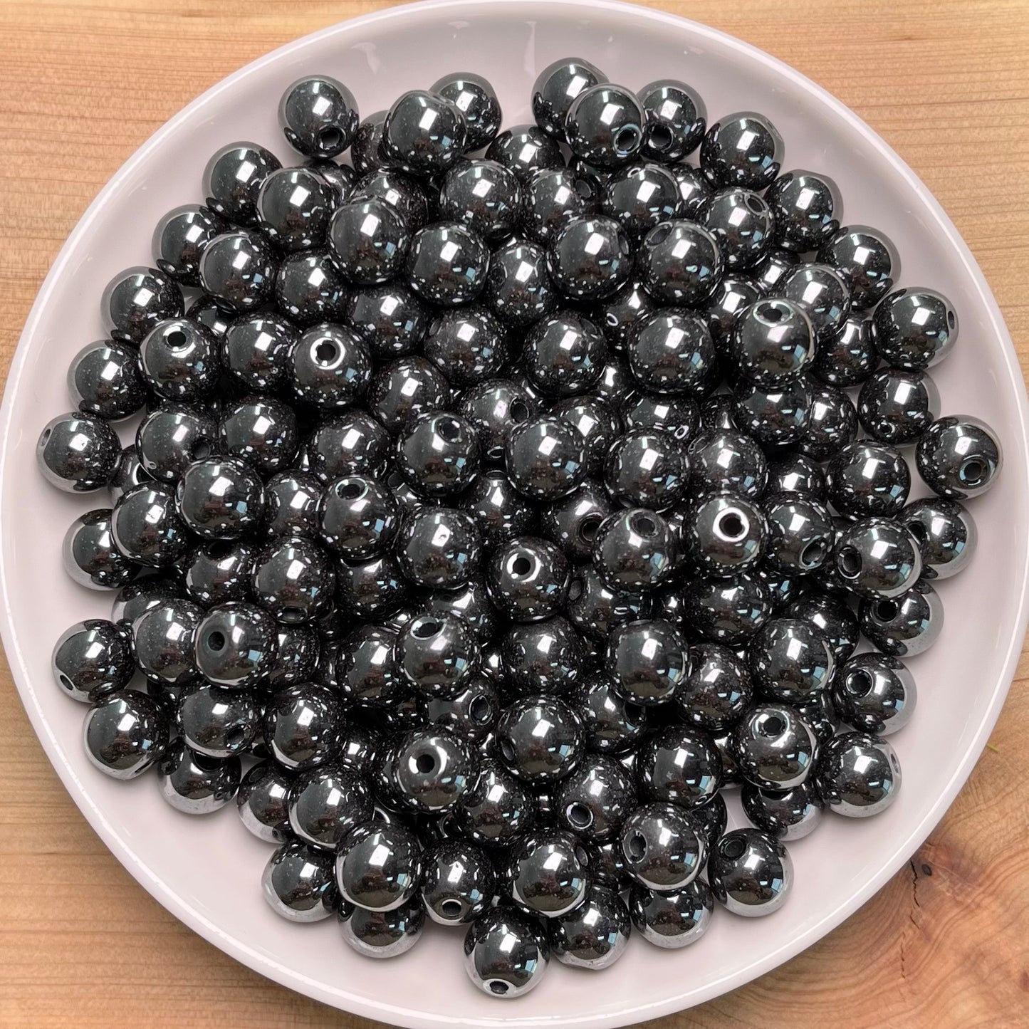 Hematite bead 132pcs_ 1 bowl 8mm(ITE2)