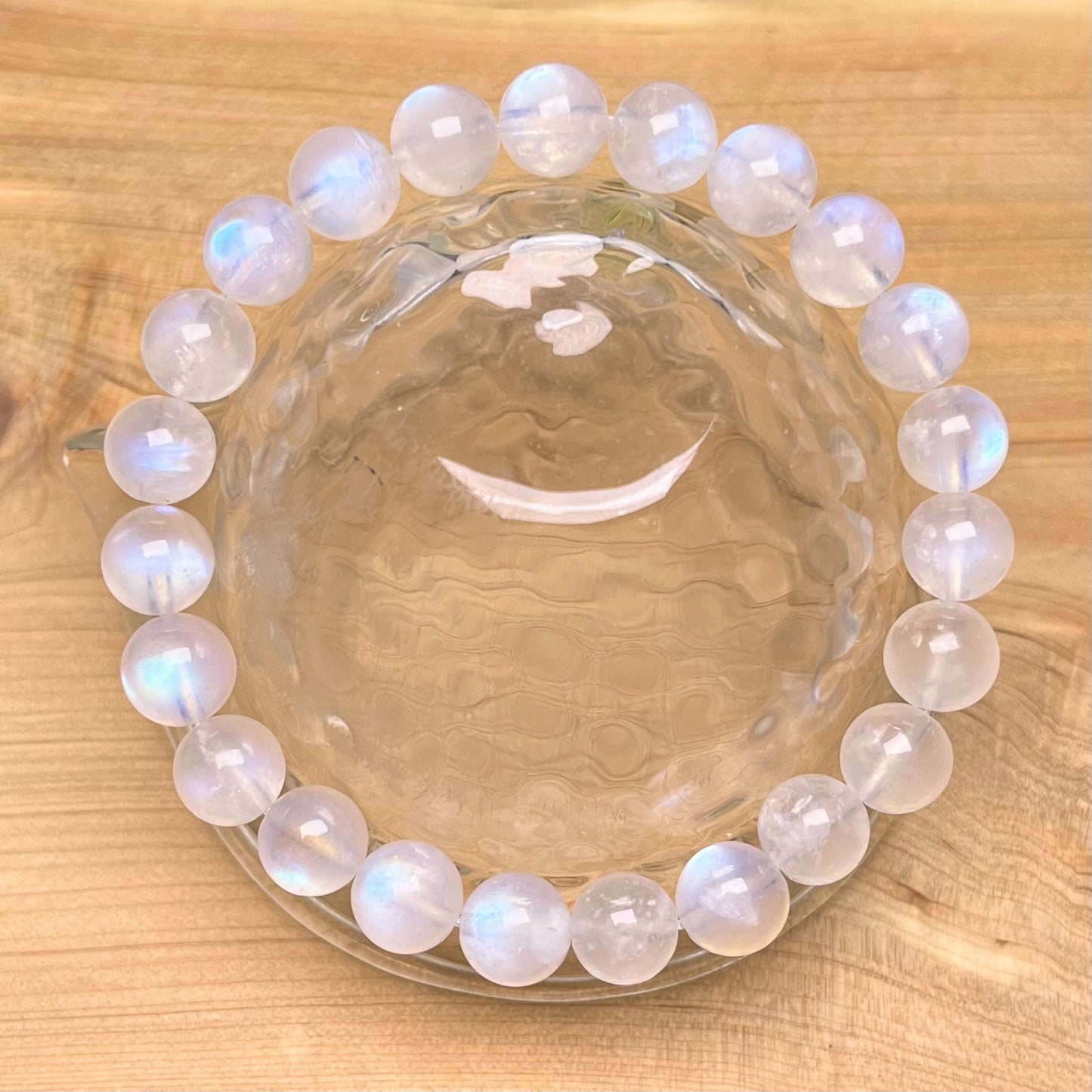 White moonstone bracelet 7mm