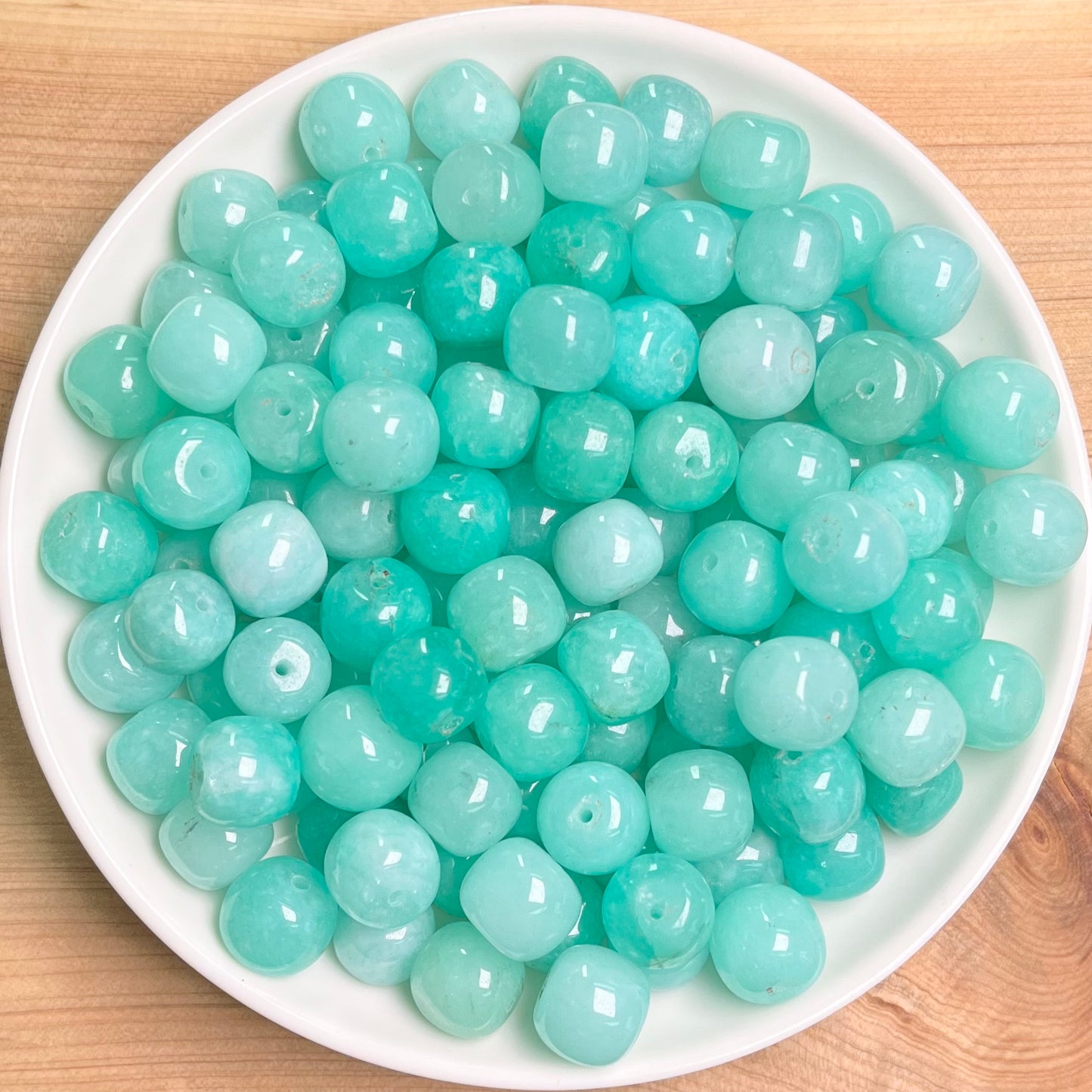 Amazonite chalcedony(DYED) bead 108pcs_ 1 bowl 10mm(OLD1)