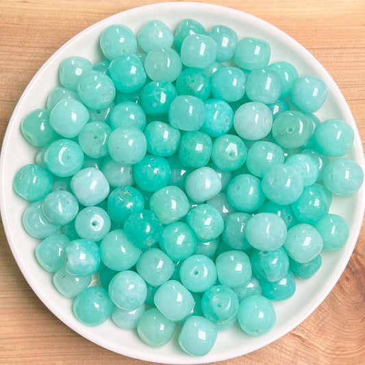 Amazonite chalcedony(DYED) bead 108pcs_ 1 bowl 10mm(OLD1)