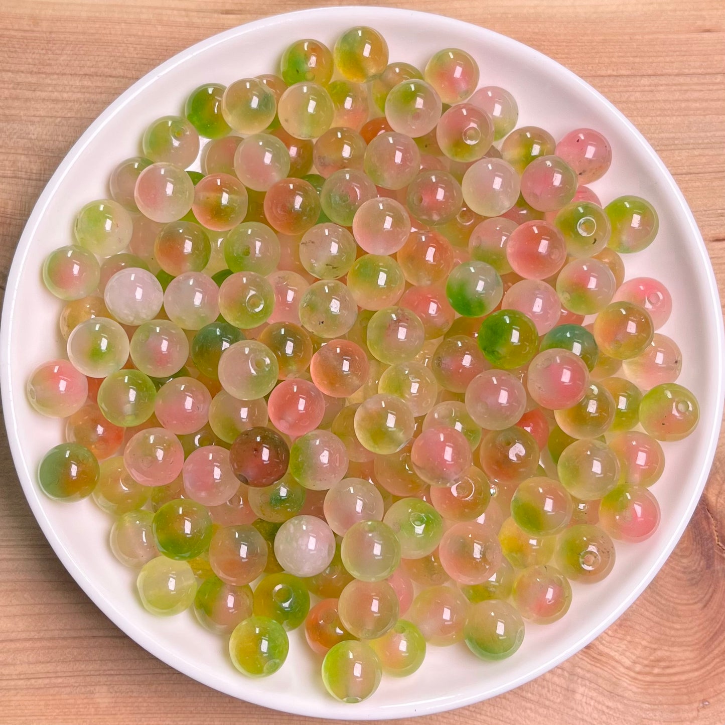 Peach Chalcedony(DYED) bead 132pcs_ 1 bowl 8mm(DYED12)