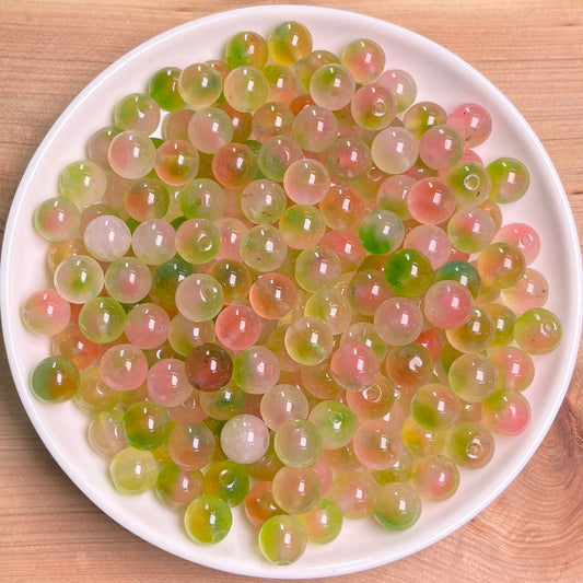 Peach Chalcedony(DYED) bead 132pcs_ 1 bowl 8mm(DYED12)