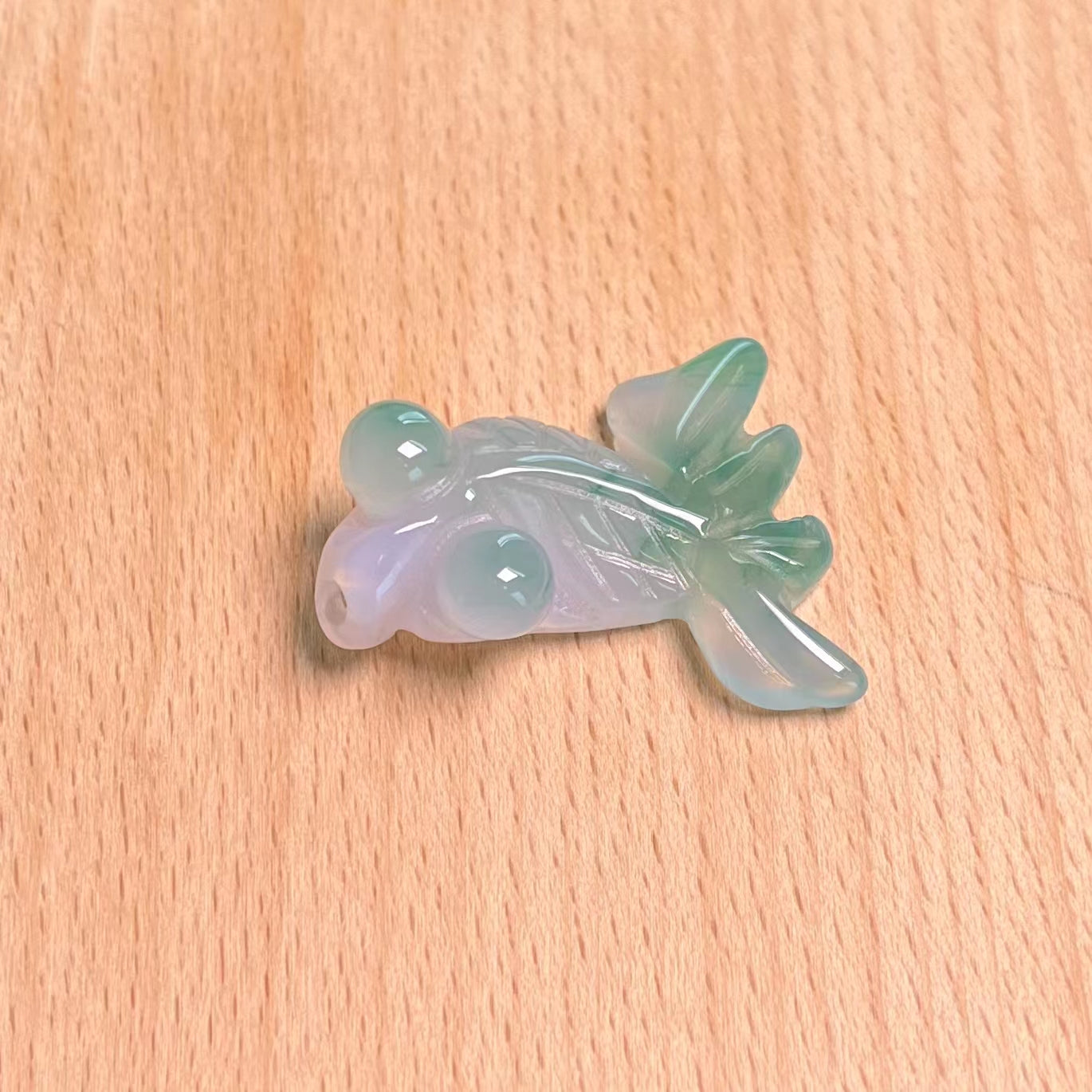 Agate Goldfish carving pendant