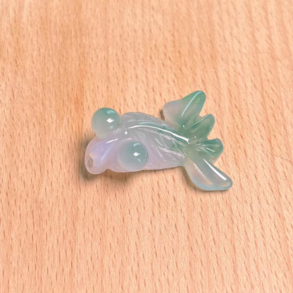 Agate Goldfish carving pendant