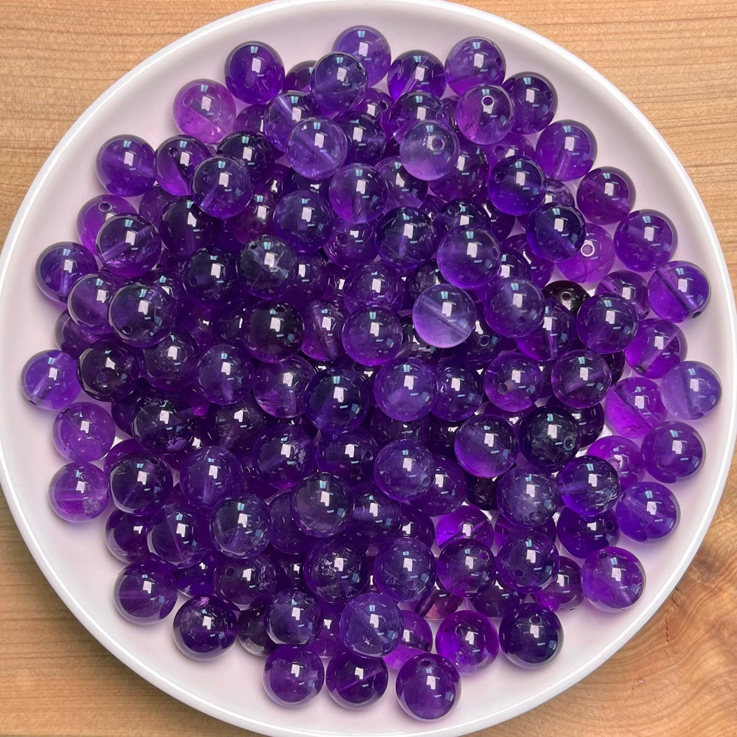 Amethyst bead 132pcs_ 1 bowl 8mm(VIP1)