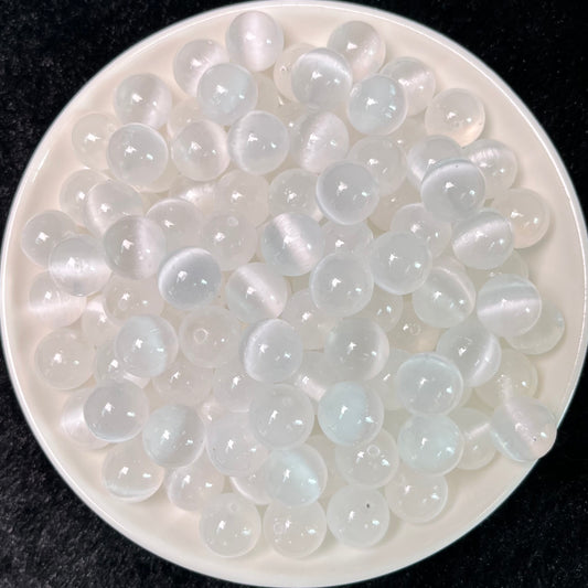 Selenite/Satin Spar bead 108pcs_ 1 bowl 10mm(VIP29)