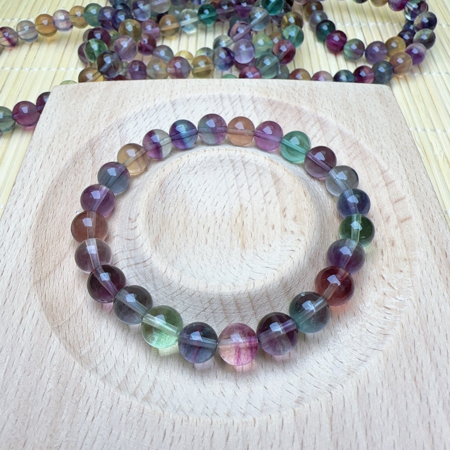 Fluorite bracelet 7mm