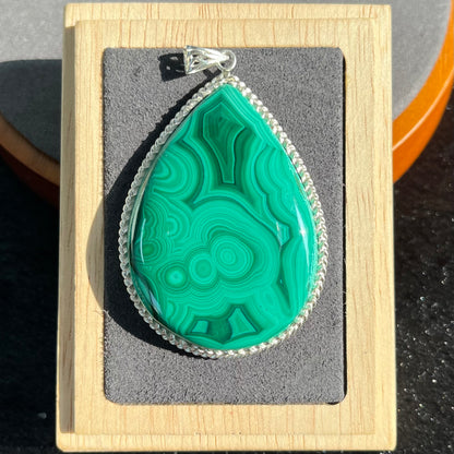 S925 Malachite Sterling Silver pendant