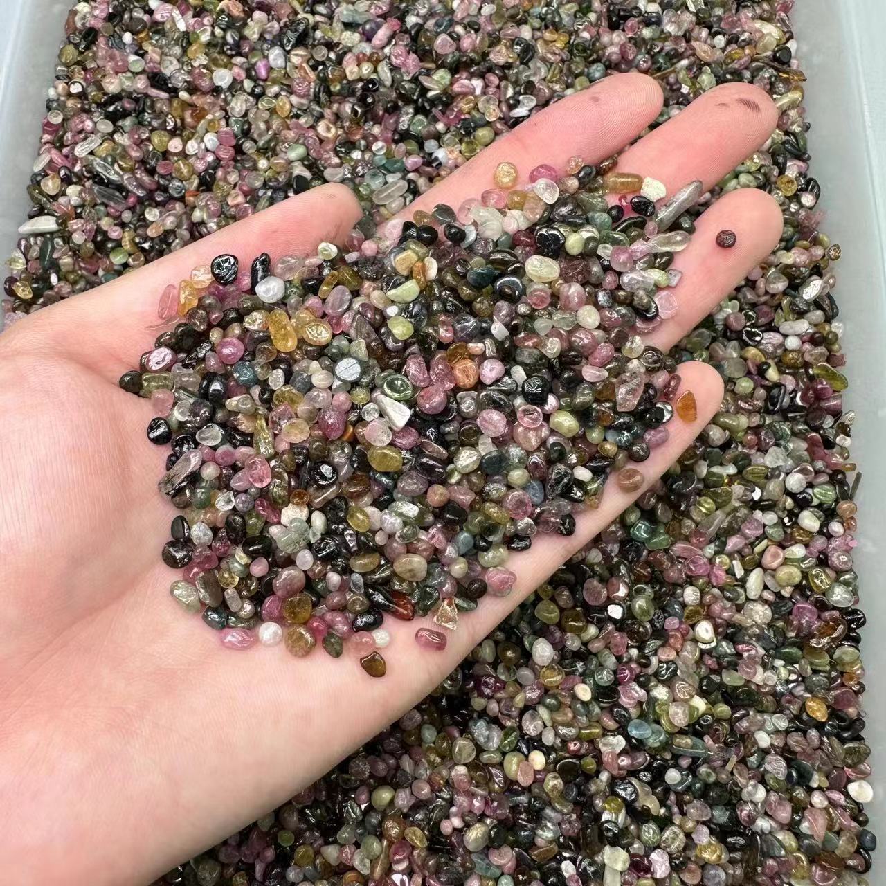 Rainbow tourmaline chip 200g