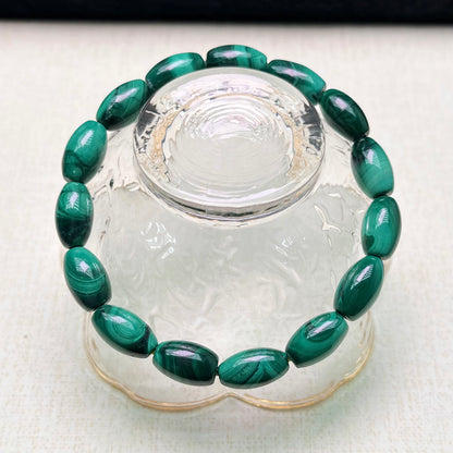 Malachite oval handmade bracelet