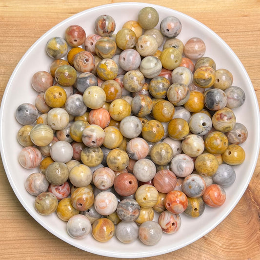 Crazy Lace Agate bead 132pcs_ 1 bowl 8mm(AGA8)