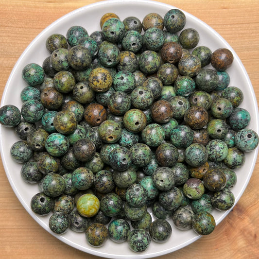 African turquoise bead 132pcs_ 1 bowl 8mm(STO2)