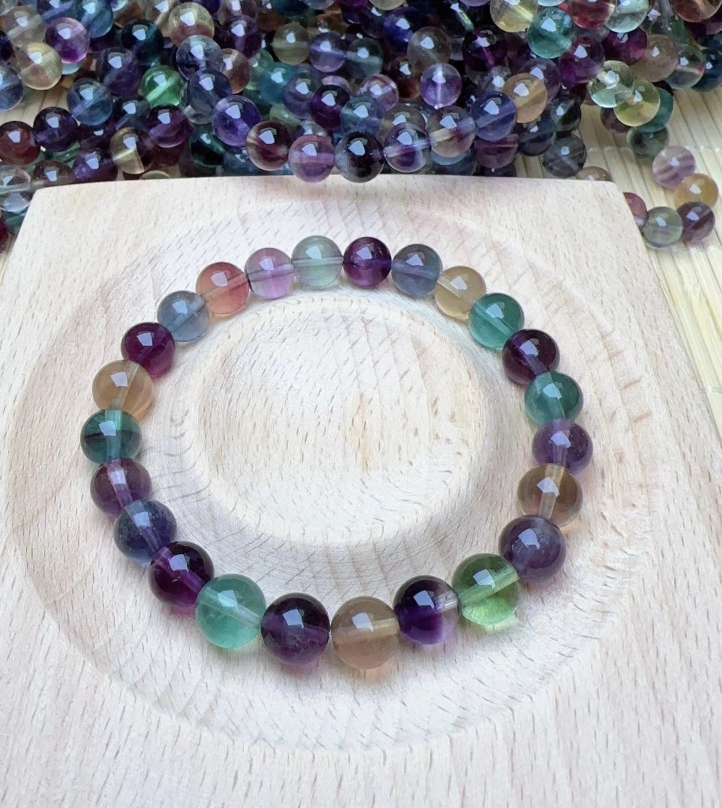 Fluorite bracelet 7mm
