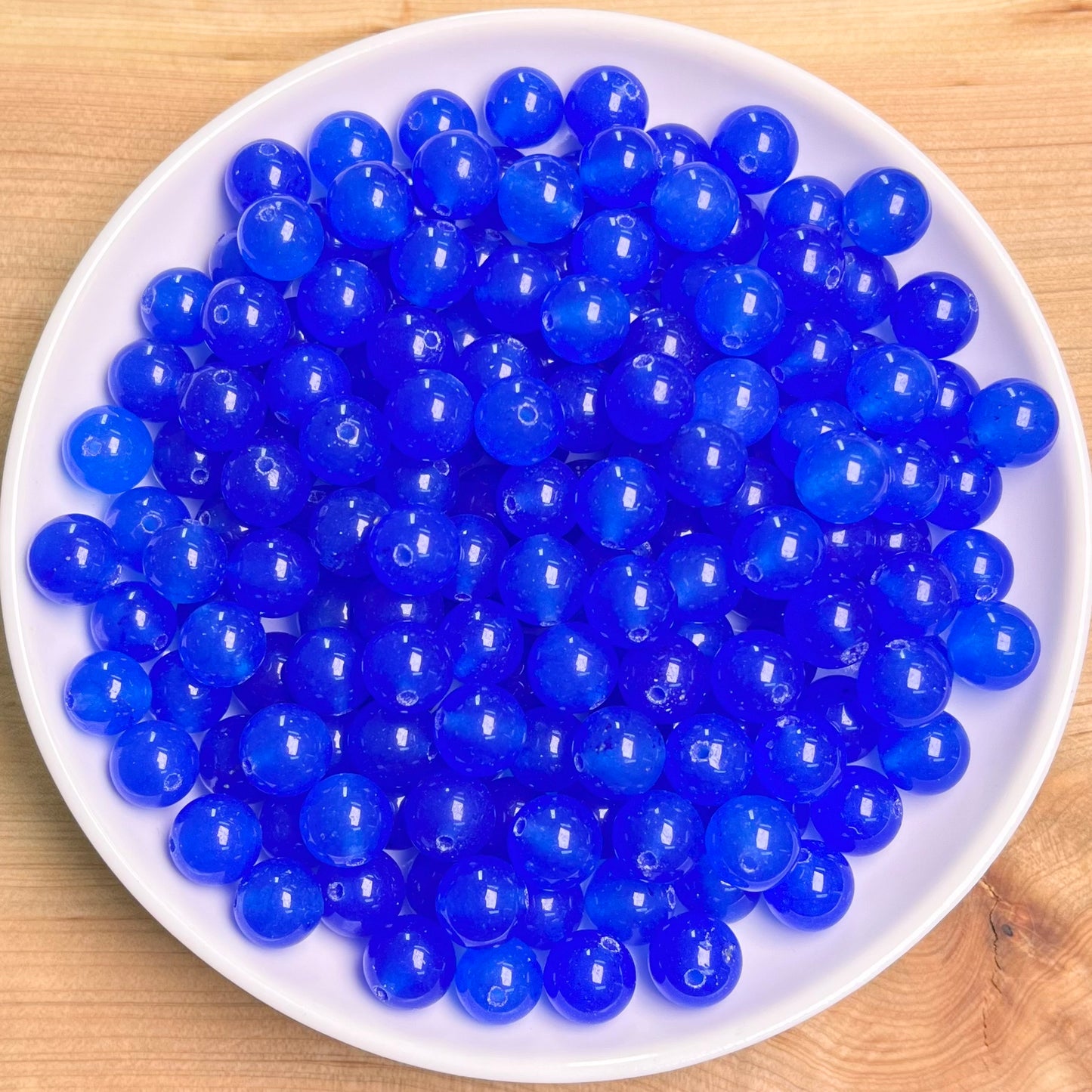 Klein Blue Chalcedony(DYED) bead 132pcs_ 1 bowl 8mm(DYED23)