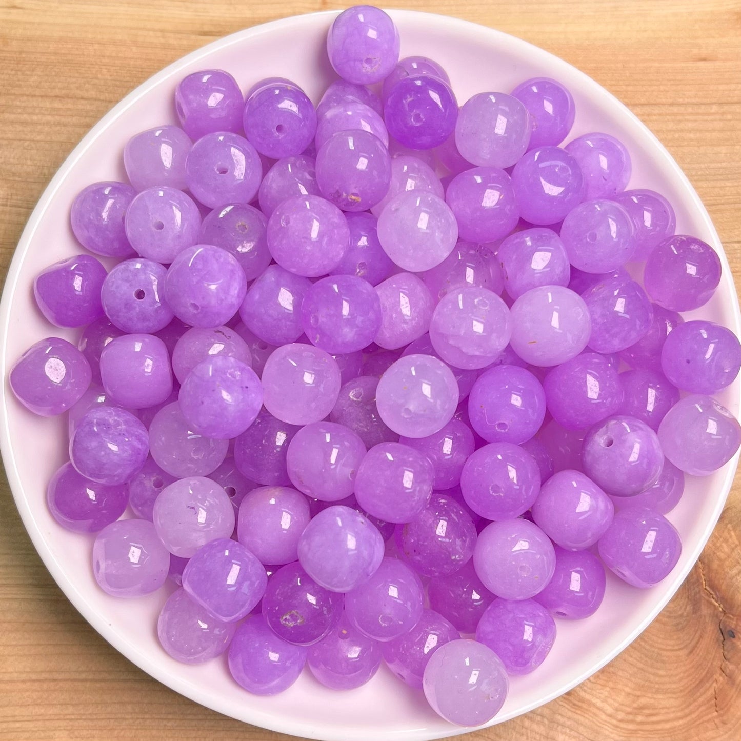 Lavendar chalcedony(DYED) bead 108pcs_ 1 bowl 10mm(OLD2)