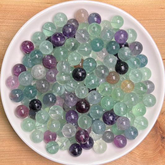 Fluorite bead 132pcs_ 1 bowl 8mm(NAT5)