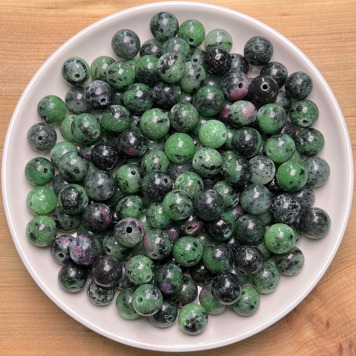 Ruby Zoisite bead 132pcs_ 1 bowl 8mm(ITE8)