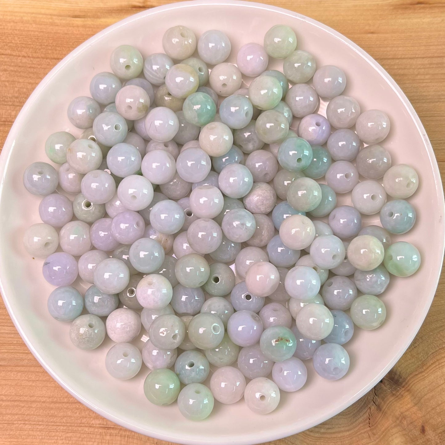 Jadite bead 132pcs_ 1 bowl 8mm(VIP10)