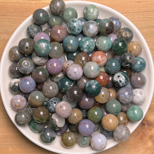 India Agate bead 108pcs_ 1 bowl 10mm (TEN12)