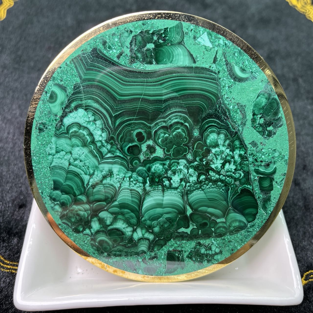 Malachite Coaster Plate