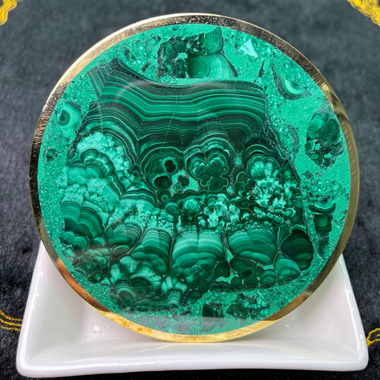 Malachite Coaster Plate