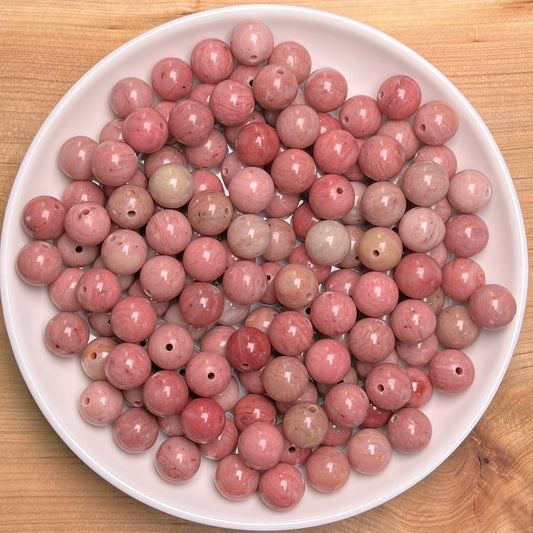 Pink Lace Jasper bead 132pcs_ 1 bowl 8mm(JAS15)