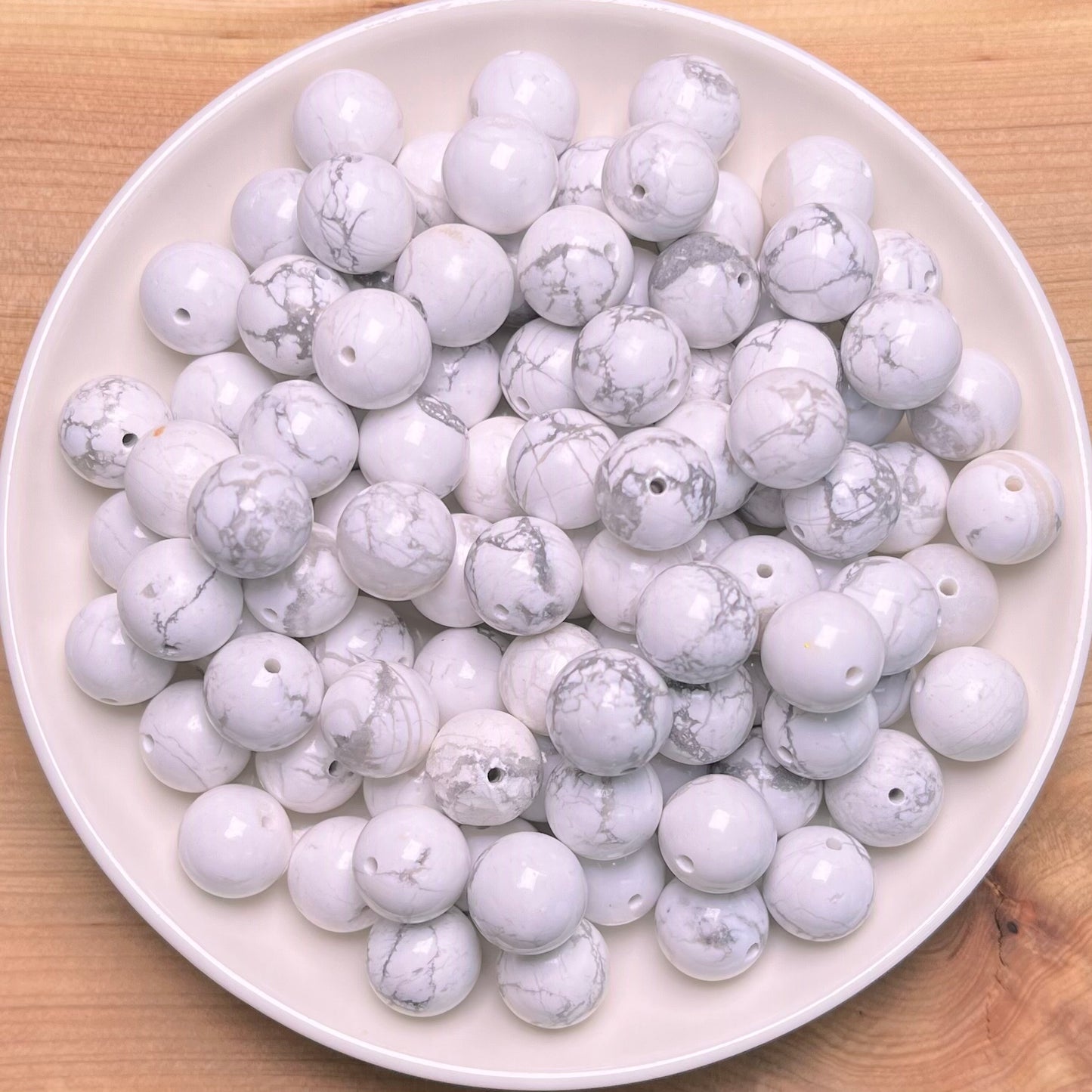 Howlite bead 108pcs_ 1 bowl 10mm (TEN10)