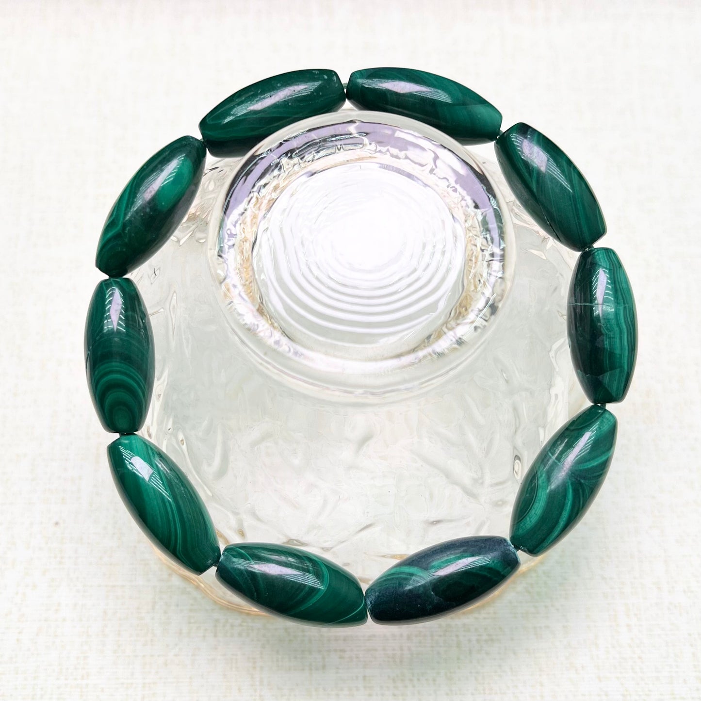 Malachite oval handmade bracelet