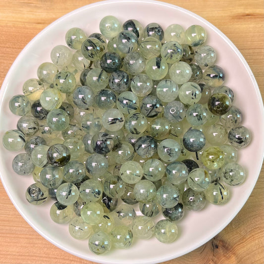 Prehnite bead 132pcs_ 1 bowl 8mm(VIP14)