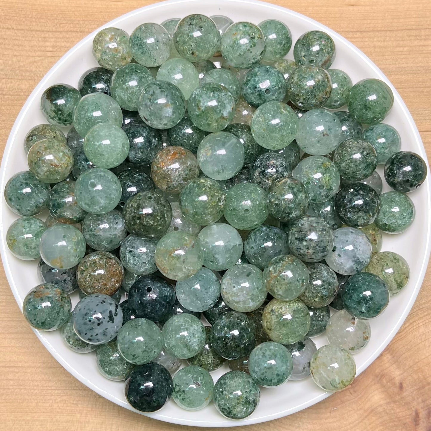 Green Garden Quartz bead 108pcs_ 1 bowl 10mm(VIP33)