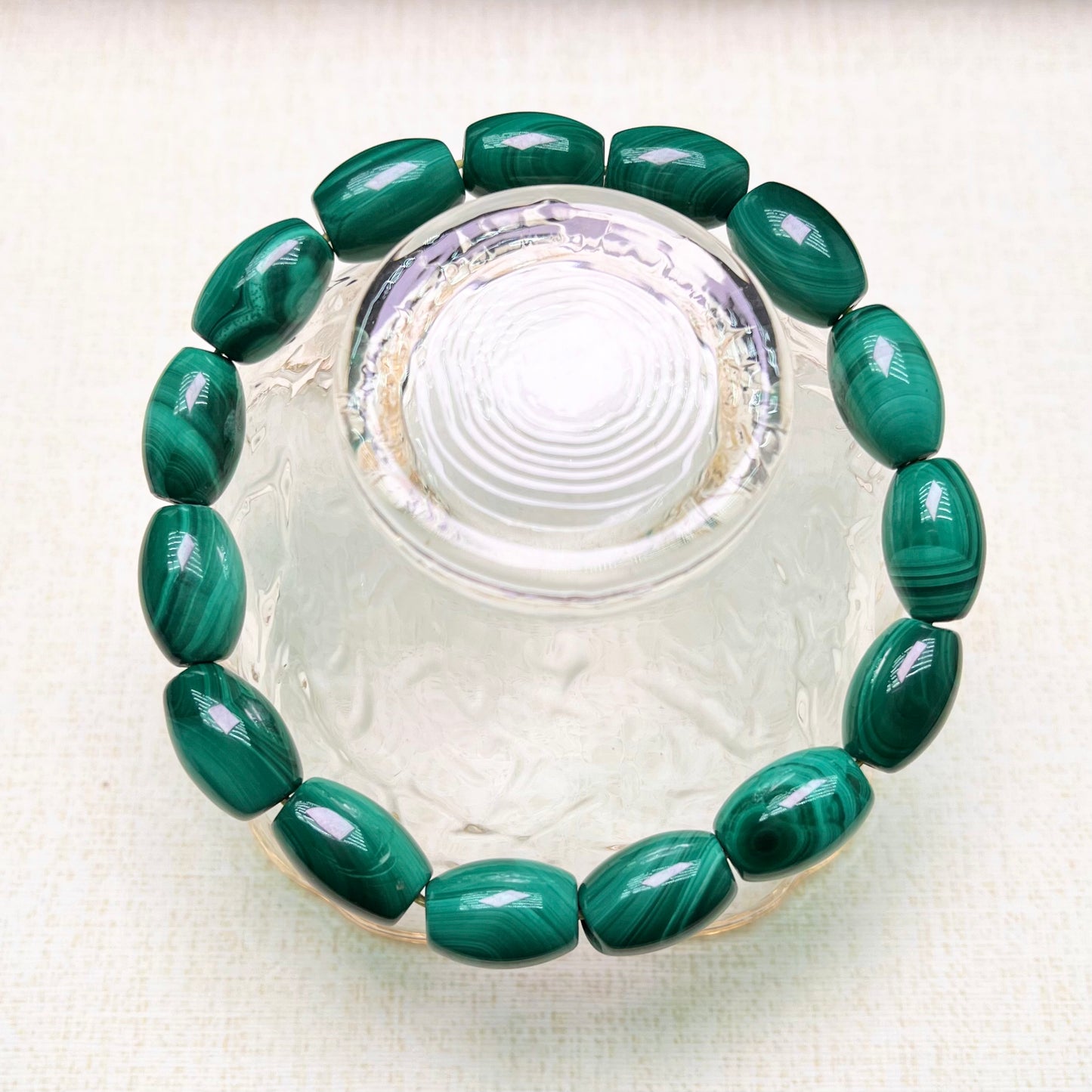 Malachite oval handmade bracelet