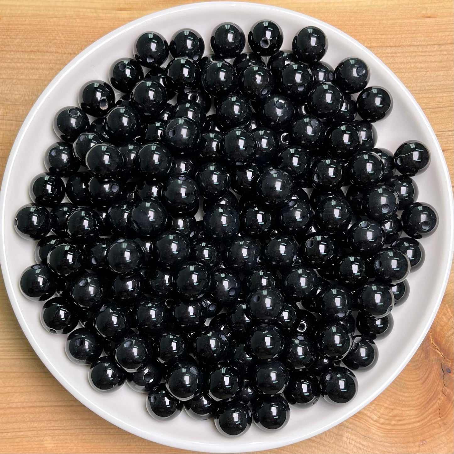 Black Onyx bead 132pcs_ 1 bowl 8mm(AGA5)