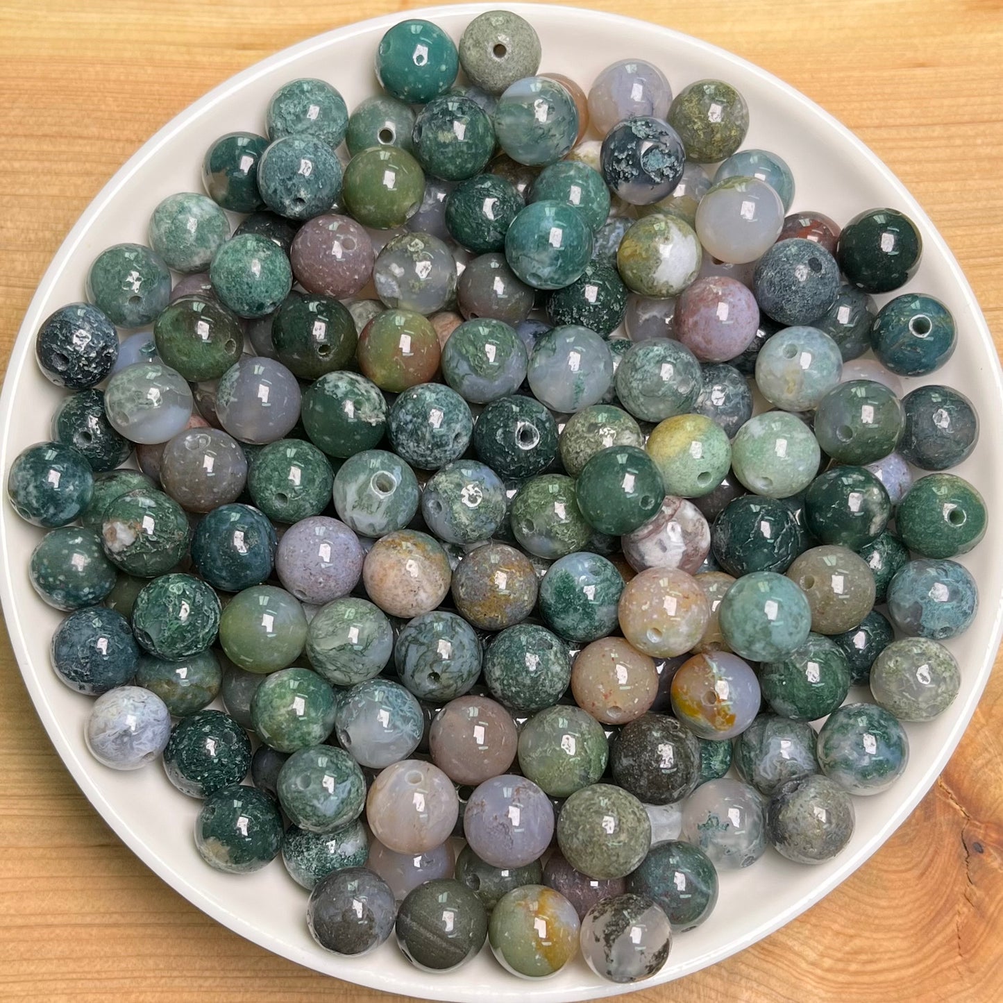 India Agate bead 132pcs_ 1 bowl 8mm(AGA22)