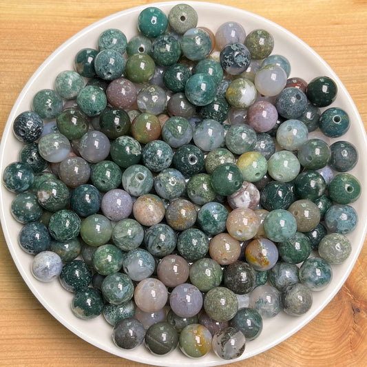 India Agate bead 132pcs_ 1 bowl 8mm(AGA22)